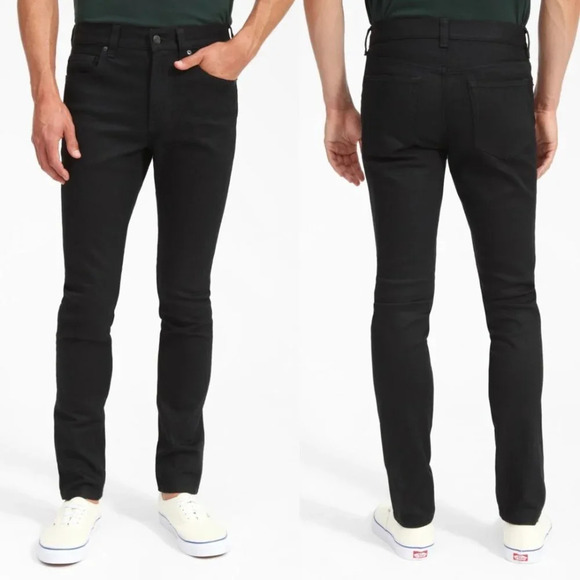 Everlane Black Skinny Fit Men's Jeans Size 32X34 - Picture 1 of 7